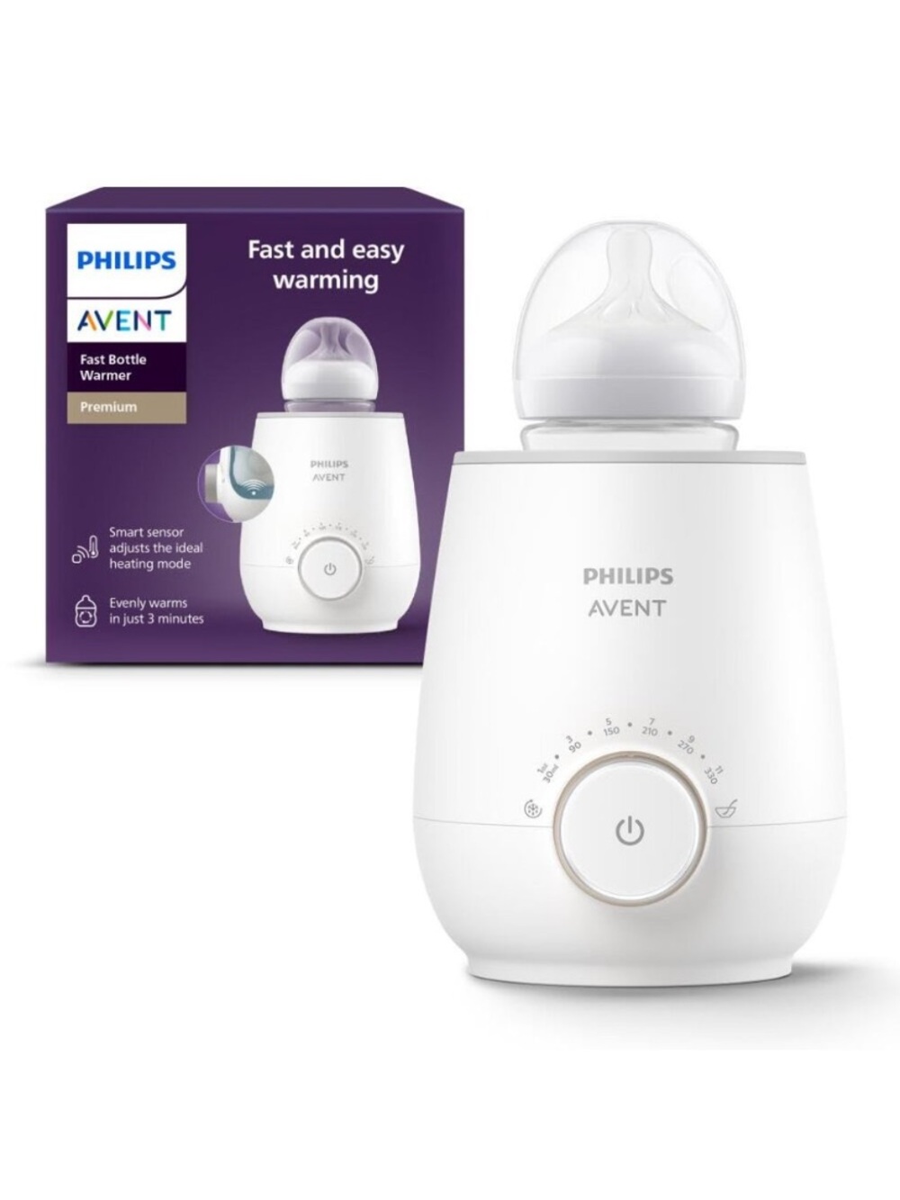 Philips AVENT Fast Bottle Warmer - White NWT